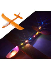 Hand Throwing Foam Airplane with LED Lights – 48x16x6cm | Glider Toy for Kids & Outdoor Fun