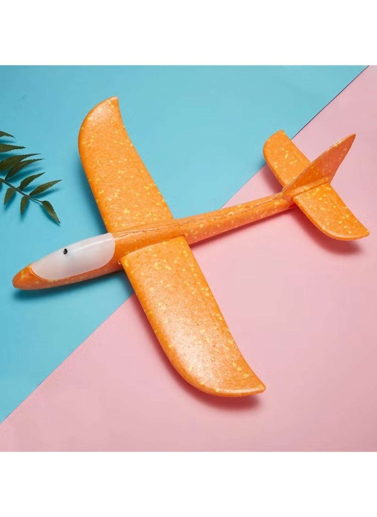 Hand Throwing Foam Airplane with LED Lights – 48x16x6cm | Glider Toy for Kids & Outdoor Fun