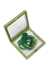 Huitich 99 Bead Glass Prayer Beads with Digital Tally Counter