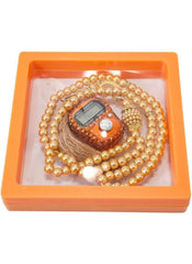 Huitich 99 Bead Glass Prayer Beads with Digital Tally Counter