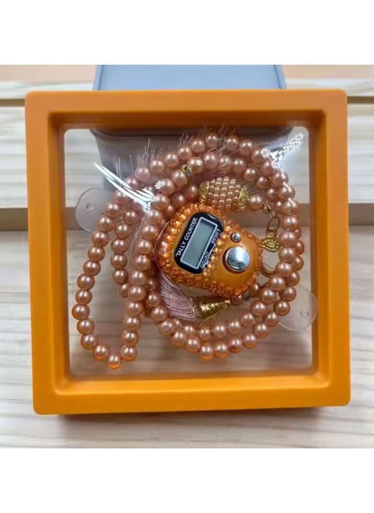 Huitich 99 Bead Glass Prayer Beads with Digital Tally Counter