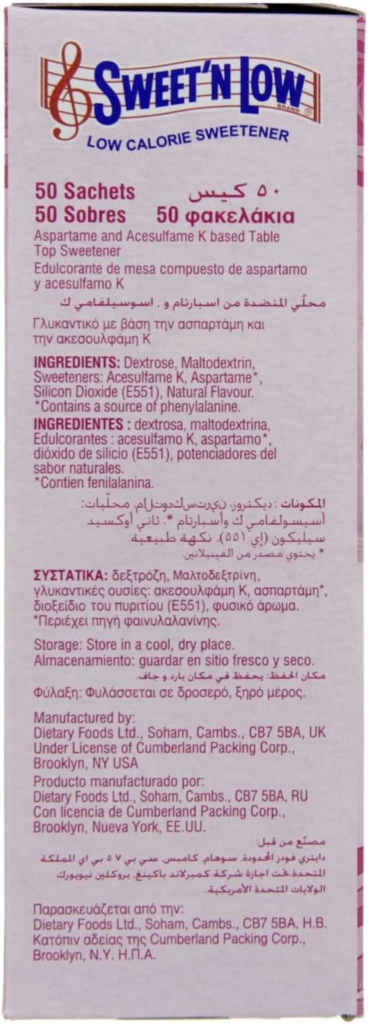 Sweet'N Low SWEET N Sucralose Zero Calorie Sweetener, 8 Box of 50 sachets, pink