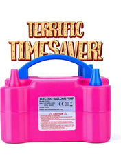 Electric Portable Balloon Pump Inflator – Double Nozzle, Manual & Automatic Modes - Mumzar