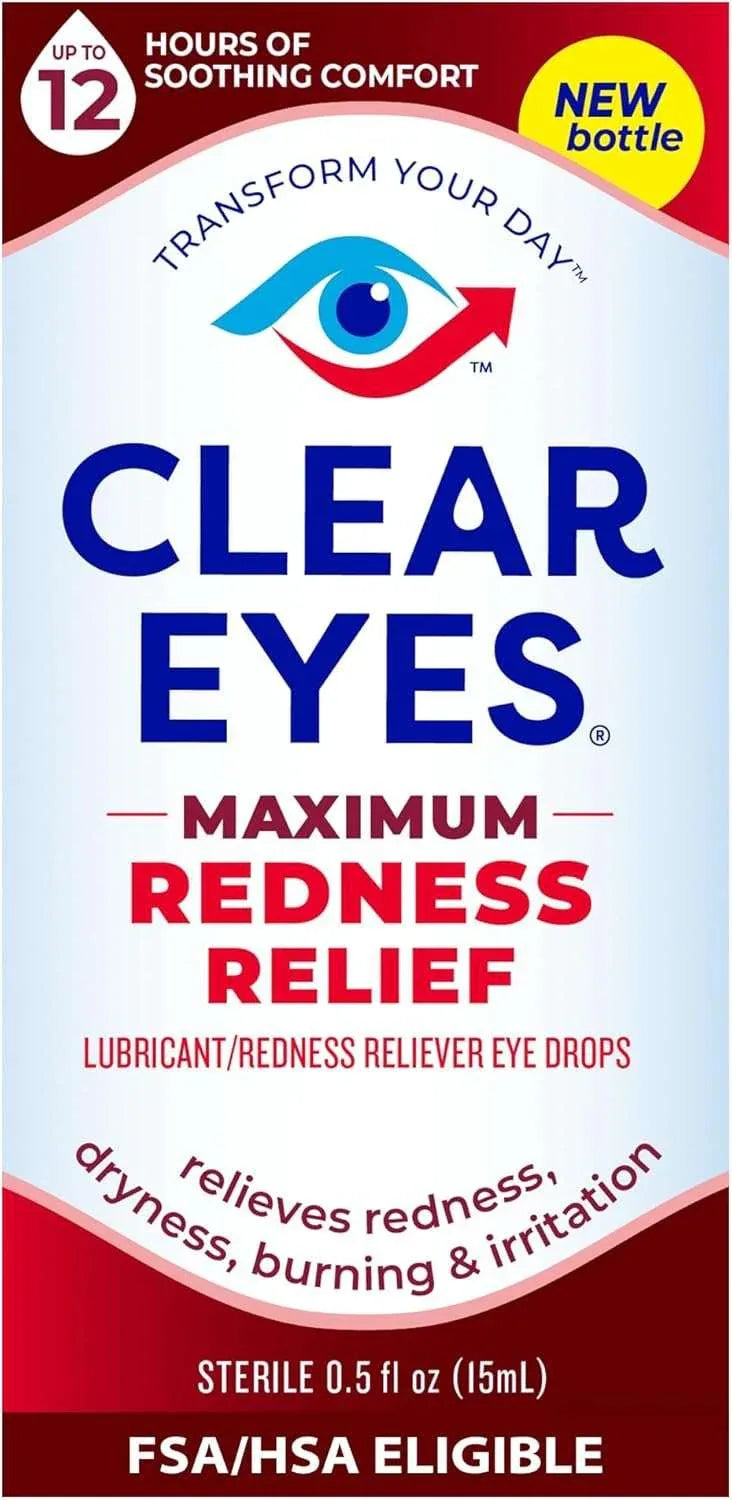 Clear Eyes Redness Relief | Relieves Drying, Burning & Irritations | 0.5 oz - Mumzar