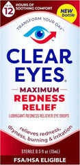 Clear Eyes Redness Relief | Relieves Drying, Burning & Irritations | 0.5 oz - Mumzar