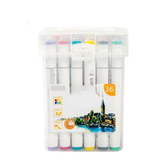 Double-Headed Soft Oily Marker Set – 36 Vibrant Colors