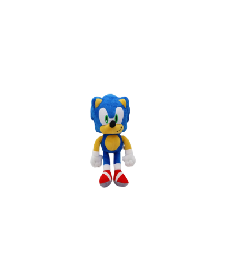 The Hedgehog Plush Toy – Blue with Red Shoes & Green Eyes (30cm)