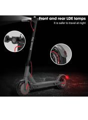 MI365 Electric Scooter with 350W Motor – Foldable, 15-20km Range, 3-Speed Modes – Black