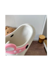 Cute White Kids Clogs with Cartoon Charms – Lightweight, Breathable & Slip-Resistant  26-27