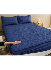 Waterproof Fitted Bedding Topper Set (150 x 200 cm) – Multi Colours with 2 Pillowcases | Mattress Protector
