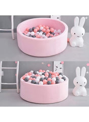 50-Pack Soft Play Ball Pit Balls – Non-Toxic BPA-Free Plastic, Pink, White & Black