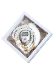 Huitich 99 Bead Glass Prayer Beads with Digital Tally Counter