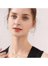Silver-tone crystal butterfly necklace with three butterfly charms on chain