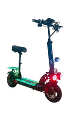 E10-S Electric Scooter 48V 2000W with Seat, 13Ah Battery & LED Deck – Black