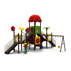 Outdoor Kids Playground Set with Slides & Tunnels