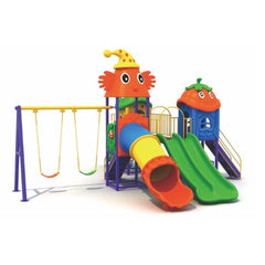 Outdoor Playground Set with Slides, Swings & Tunnel – 640×680×330 cm