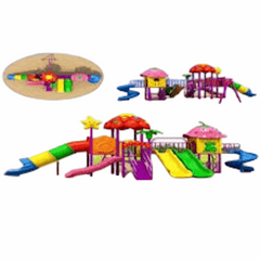 Outdoor Playground Set with Multiple Slides & Climbers – 790×490×300 cm
