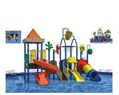Playground with Multi Slides & Splash Bucket – 620×370×410 cm