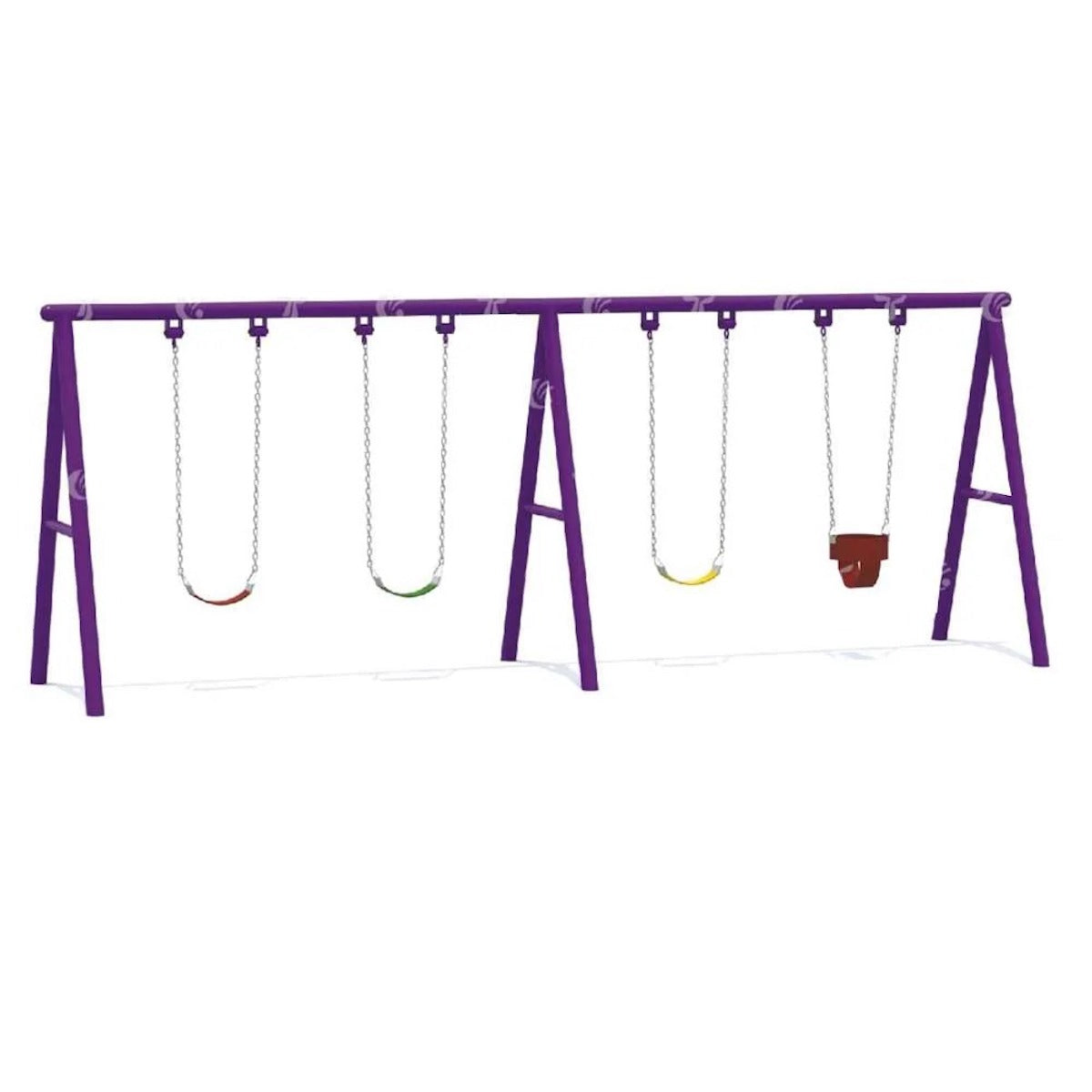 Outdoor 5-Seat Kids Swing Set