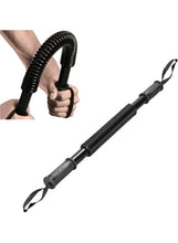 Black spring arm trainer with wrapped handles and loop straps