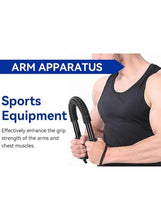 Black spring arm trainer held by a person in a tank top