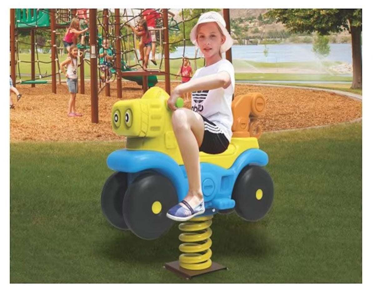 Children Ride Spring Rider – Cartoon Vehicle Design (98×48×62 CM)
