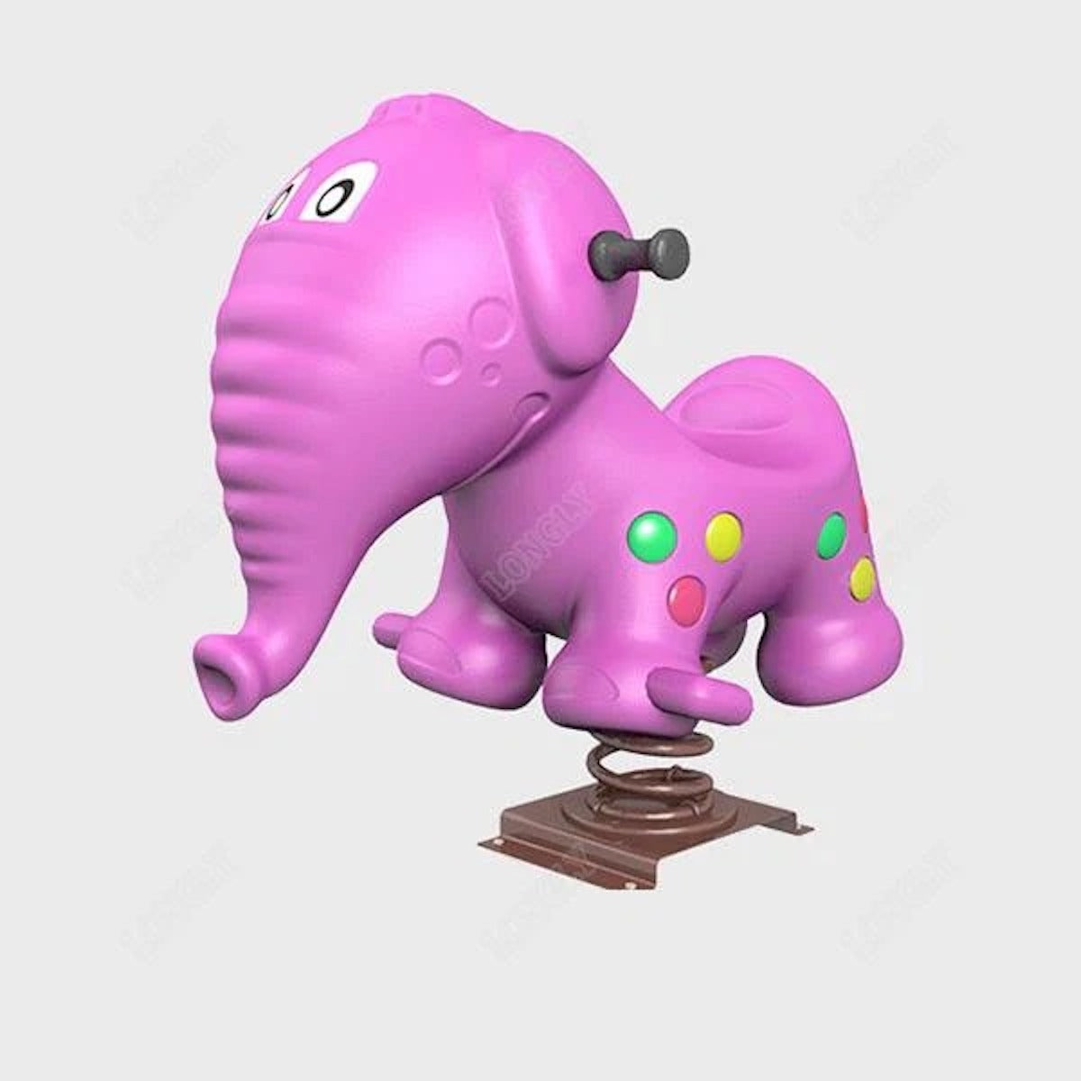 Elephant Shape Children Ride Spring Rider – Cartoon Playground Toy (85×75×90 CM)