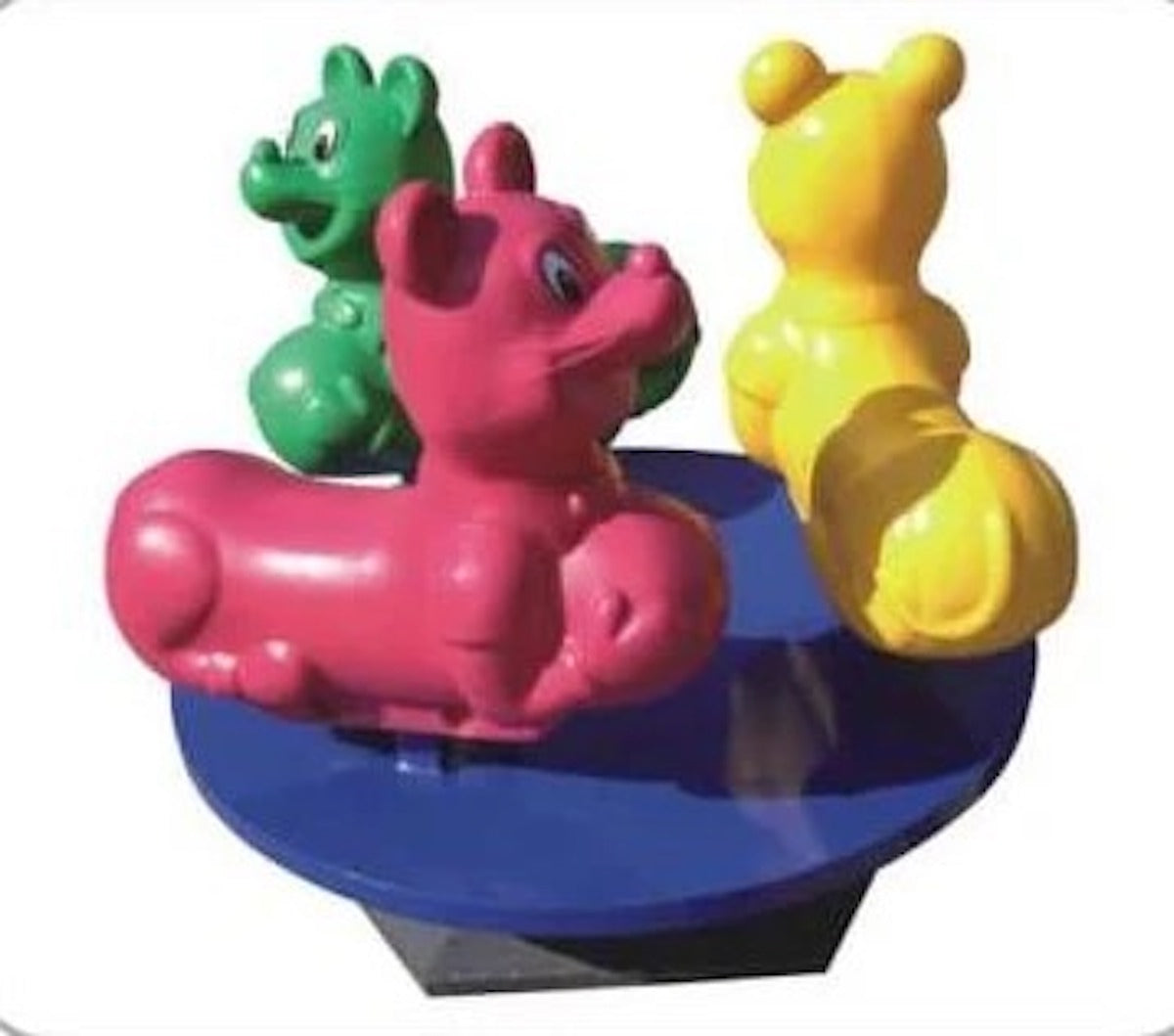 Mouse Design Rounder Toy – 3-Seater Playground Spinner for Kids (120×90 cm)