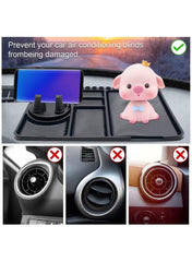 Silicone Anti-Skid Mat for Car Dashboard – Black Leopard Pattern