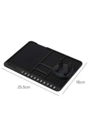 Silicone Anti-Skid Mat for Car Dashboard – Black Leopard Pattern