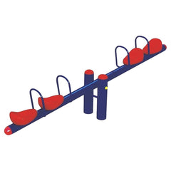 Backyard Outdoor 4-Seater Metal Garden See Saw for Kids – Durable Playground Equipment (300×40×85 cm)