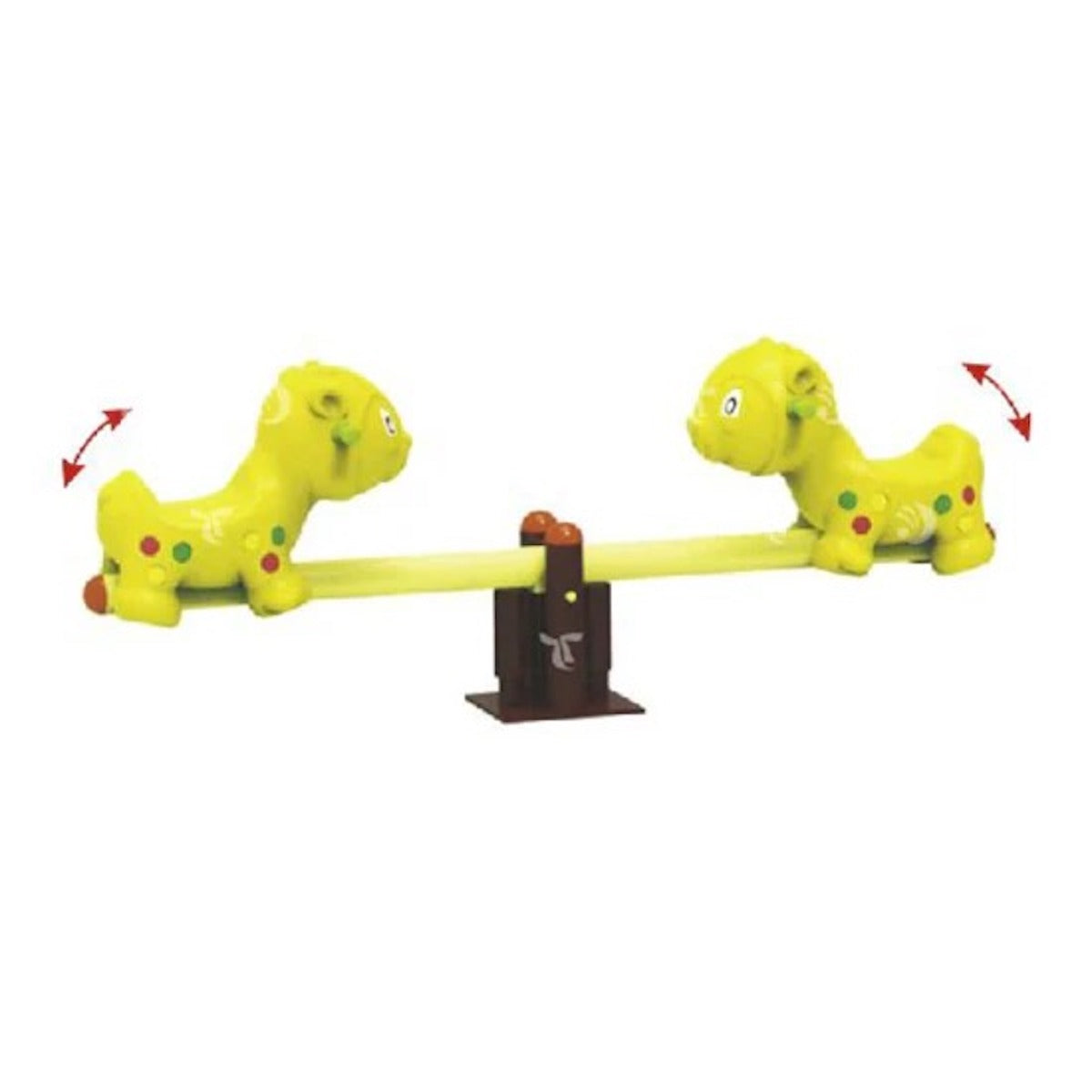 Yellow Outdoor Playground – Animal Shaped Traditional Seesaw (200×50×90 cm)