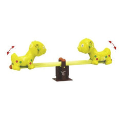 Yellow Outdoor Playground – Animal Shaped Traditional Seesaw (200×50×90 cm)