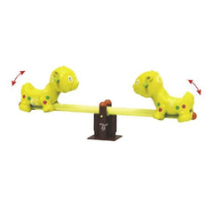 Yellow Outdoor Playground – Animal Shaped Traditional Seesaw (200×50×90 cm)