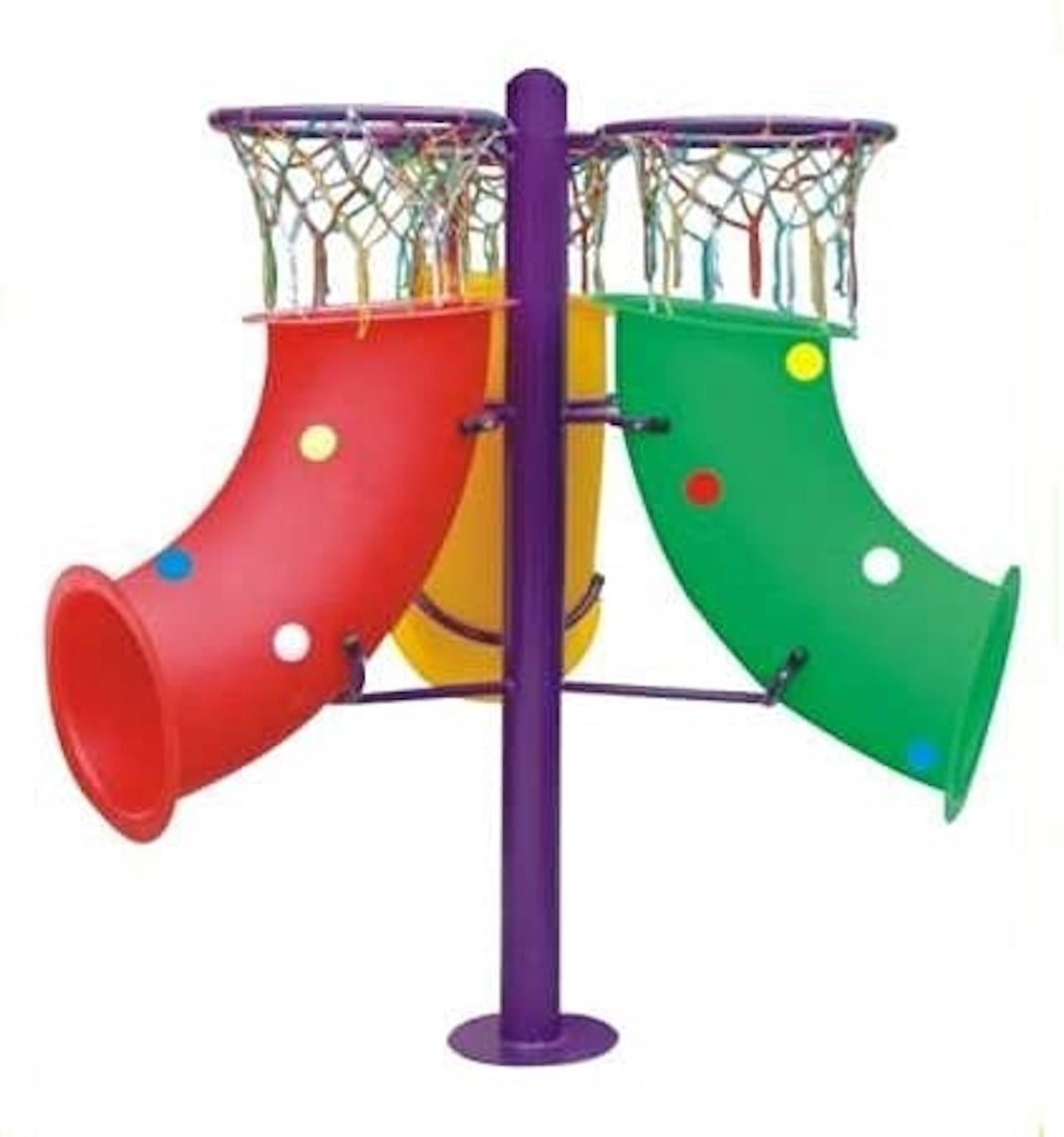 Kids Basketball Hoop with Dual Tunnel Slides