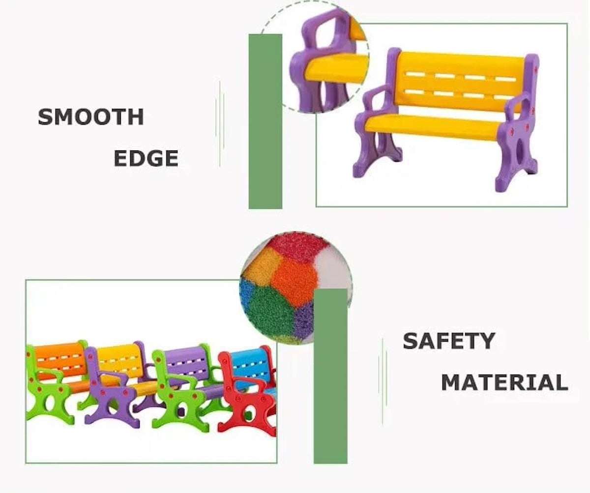 Plastic Kids Bench – Durable & Colorful Children’s Seating (80×48×60 cm)