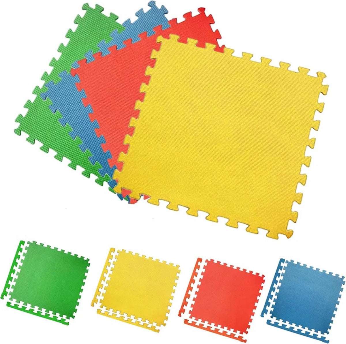 4-Piece Interlocking Floor Mat – Multicolor Soft Foam Tiles (60×60×1.0 CM)