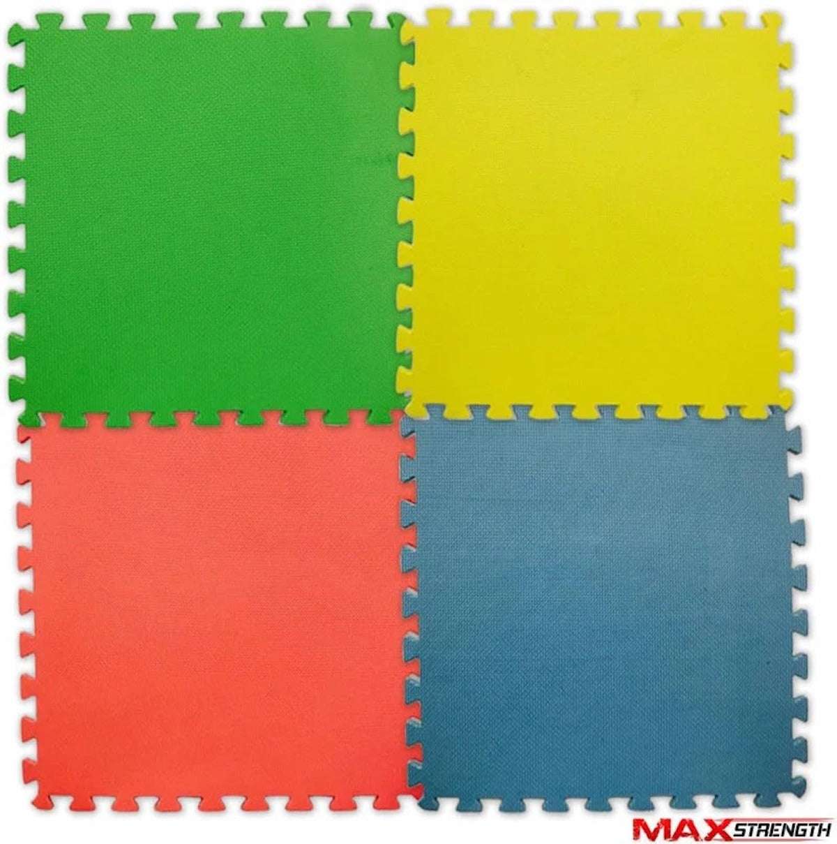 4-Piece Interlocking Floor Mat – Multicolor Soft Foam Tiles (60×60×1.0 CM)