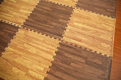 Practical Wood Grain Foam Floor Mat – Interlocking Soft Tiles for Playroom & Home Décor (32×32 CM)