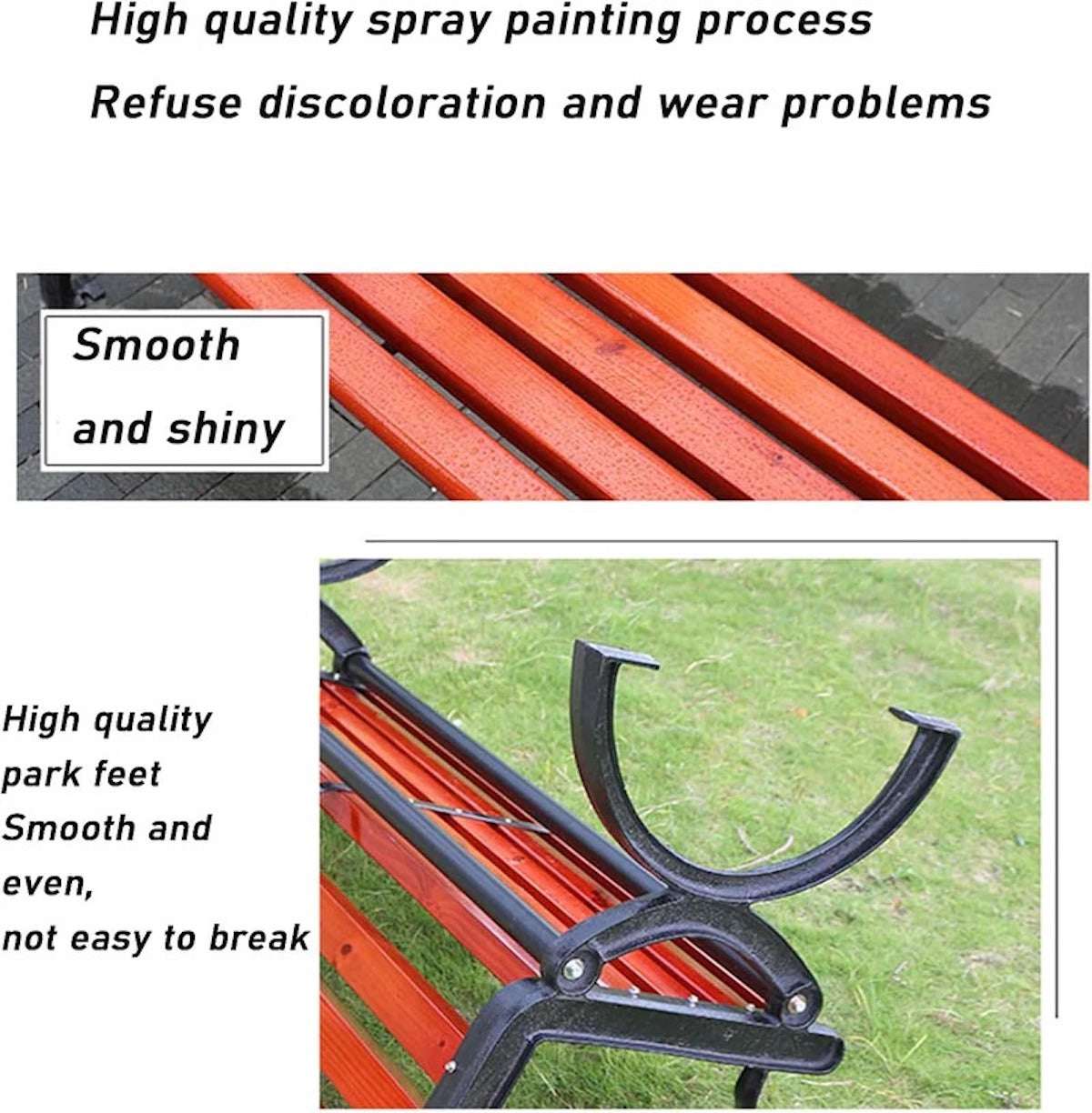 Topic Outdoor Bench – Durable & Weather-Resistant Seating (150×50×75 CM)