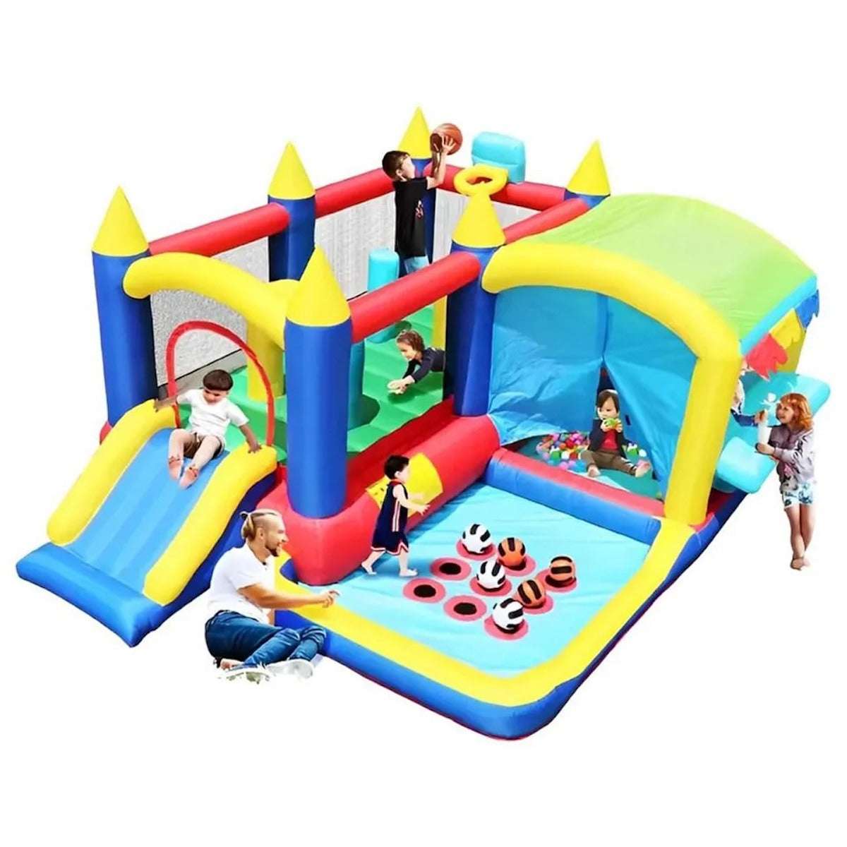 Castle-Themed Inflatable Playhouse Set