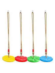 Kids Outdoor Disc Rope Swing Seat – Adjustable Nylon Rope, Multicolor (30.5×6 cm, Pack of 1)