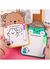 1 Pcs Assorted Design Animal-Themed Whiteboards – Cute & Compact