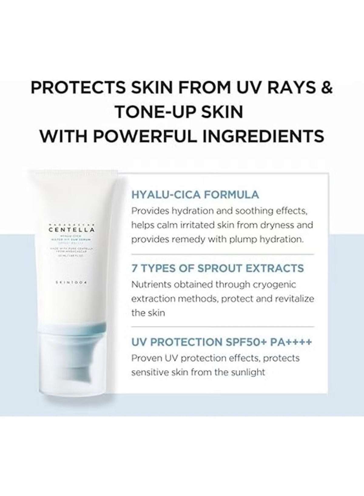 Madagascar Centella Hyalu Cica Water Fit Sun Serum SPF 50+