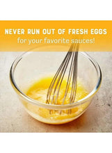 Whisked bowl of dried egg yolk mixture for sauces, shown with egg-yolk color