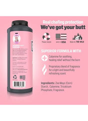 Lady Anti Monkey Butt Body Powder for Women | Talc-Free Anti-Chafing & Sweat Absorbing Powder with Calamine | 8 oz