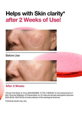 Red Anua 10+ face serum bottle with silver cap