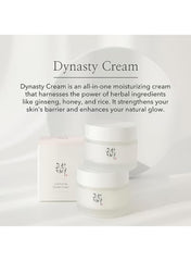 Dynasty Cream Facial Moisturizer for Dry, Acne-Prone, Sensitive Skin | Korean Daily Hydration Skincare for Men & Women | 50ml