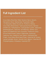 Full ingredient list for milky toner, including rice water and glycerin