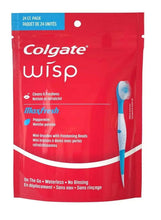 Colgate Wisp disposable mini peppermint toothbrush, 24 count package